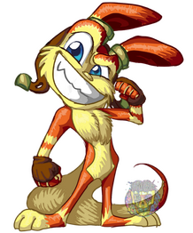 Daxter in the Super Puzzle Fighter II: Turbo style.